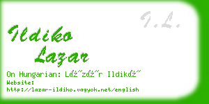 ildiko lazar business card
